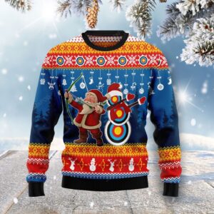 Funny Christmas Santa Claus Archery Ugly Christmas Sweater