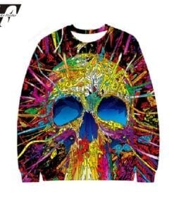 Funny Moletom Hip Hop Skull Ugly Christmas Sweater