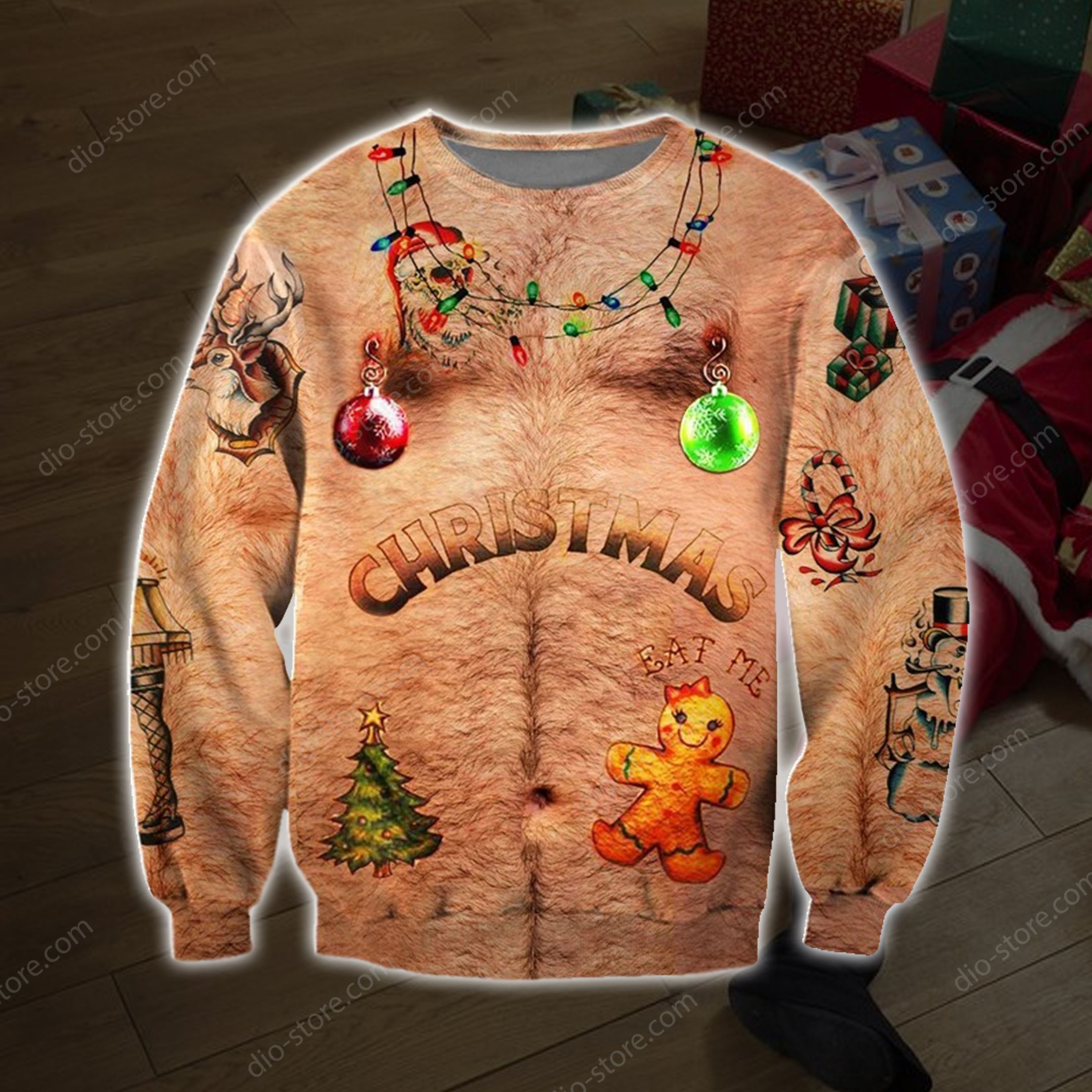 Funny Santa 3D Print Ugly Christmas Sweater Funny Santa 3D Print Ugly Christmas Sweater