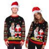 Funny Santa And Jesus Ugly Christmas Sweater