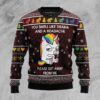 Funny Unicorn Rainbow You Smell Like Drama And A Headache Ugly Christmas Sweater