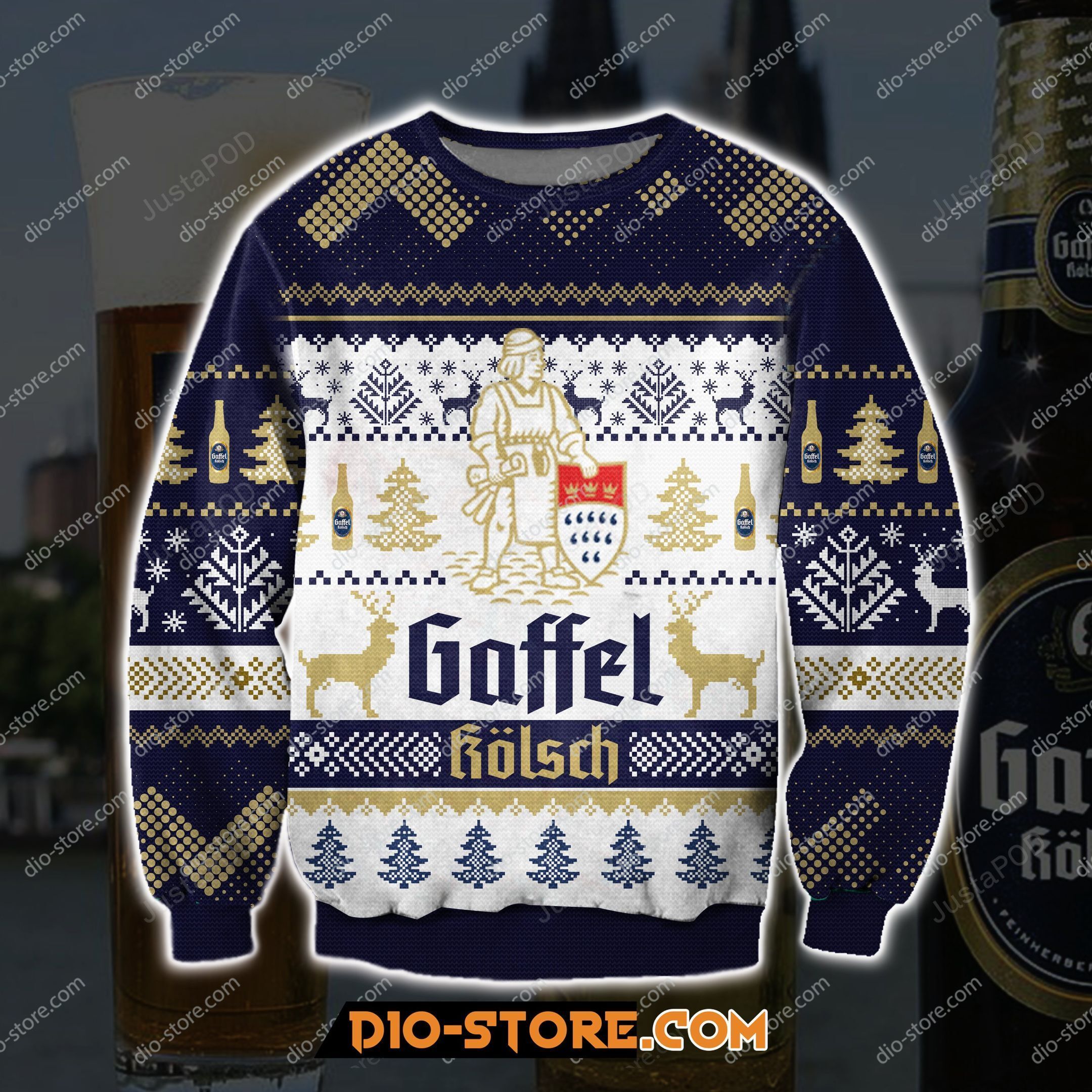 Gaffel Kolsch Beer Ugly Christmas Sweater Gaffel Kolsch Beer Ugly Christmas Sweater