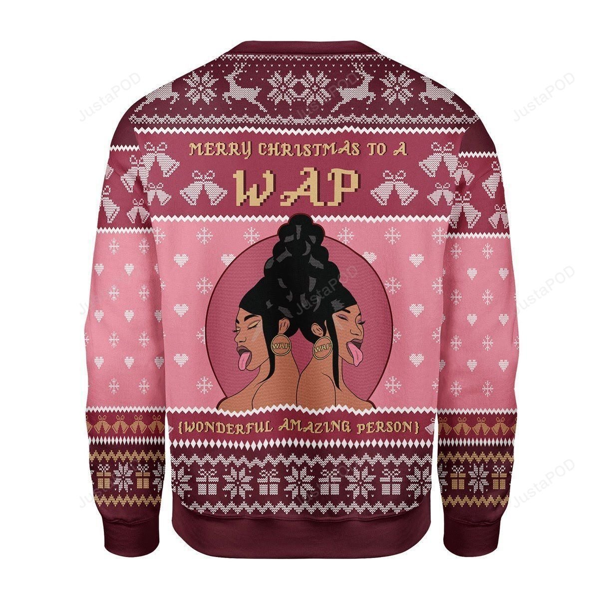 Gearhomies Christmas To A Wap Ugly Christmas Sweater Gearhomies Christmas To A Wap Ugly Christmas Sweater