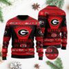 Georgia Bulldogs Football Team Logo Custom Name Personalized Ugly Christmas Sweater