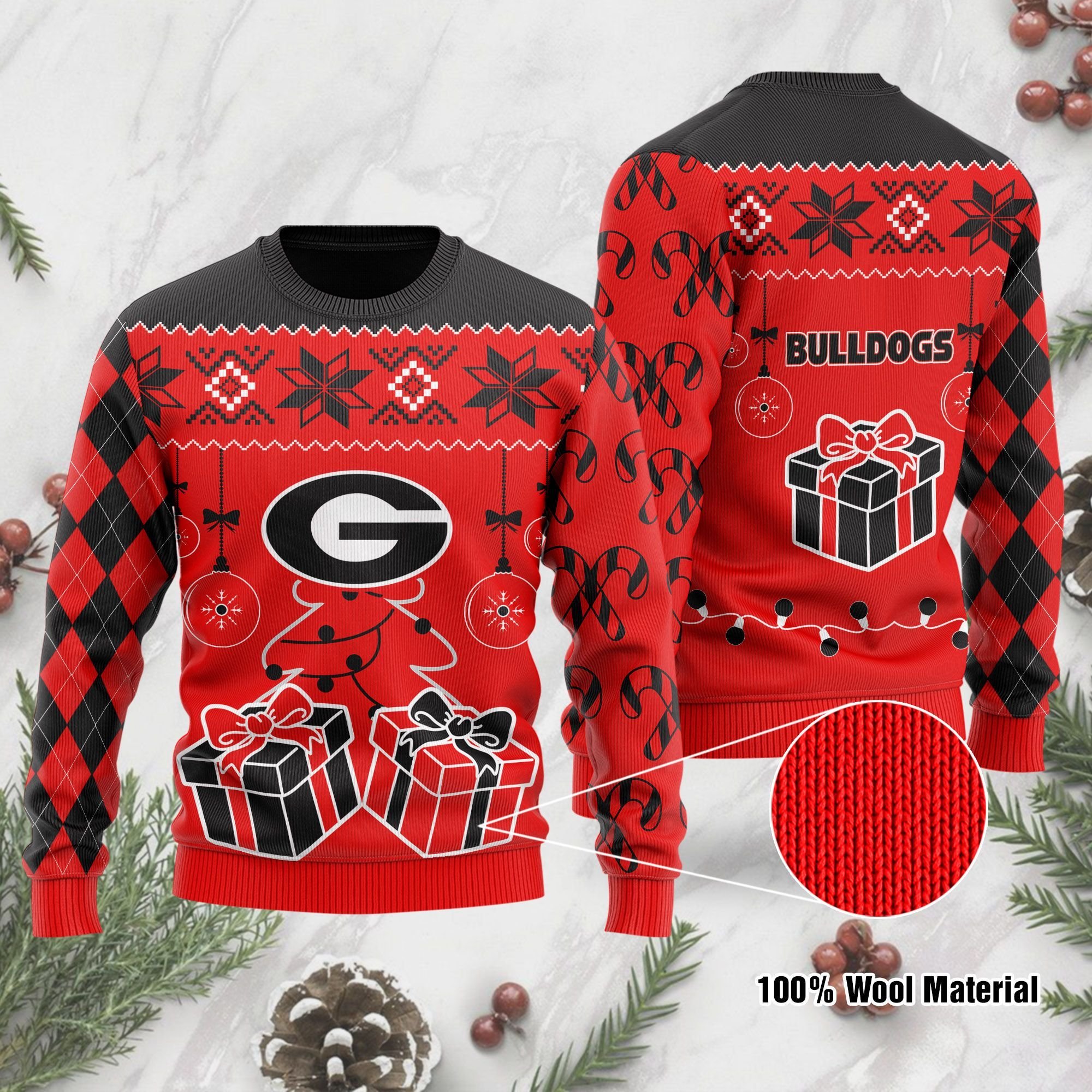 Georgia Bulldogs Funny Ugly Christmas Sweater Georgia Bulldogs Funny Ugly Christmas Sweater