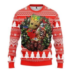 Georgia Bulldogs Groot Hug Ugly Christmas Sweater