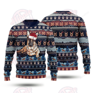 German Shepherd Dog And Christmas Ugly Christmas Sweater