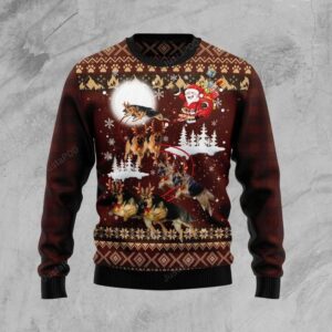 German Shepherd Dog Santa Clause Ugly Christmas Sweater