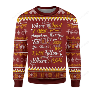 Gilmore Girls Theme Song Where You Lead I Will Follow Ugly Christmas Sweater