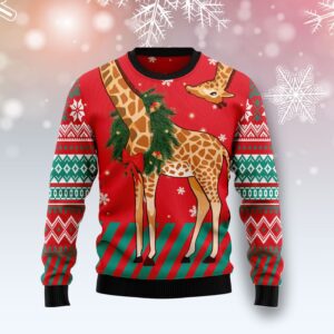 Giraffe Christmas Tree Ugly Christmas Sweater