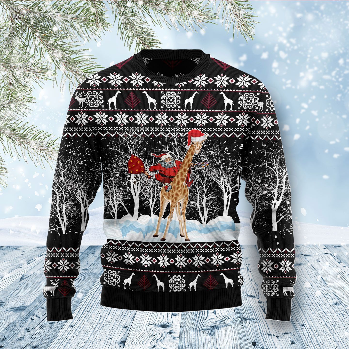 Giraffe Ugly Christmas Sweater Giraffe Ugly Christmas Sweater