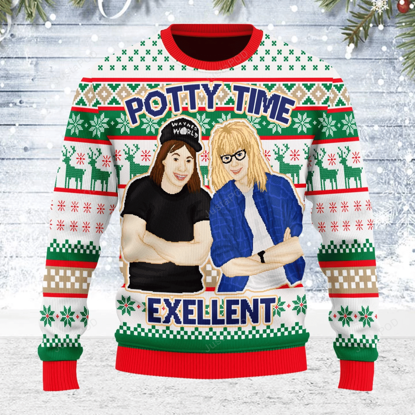 Girls Colorful Pattern Reindeer Snowflakes Christmas Potty Time Excellent For Unisex Ugly Christmas Sweater Girls Colorful Pattern Reindeer Snowflakes Christmas Potty Time Excellent For Unisex Ugly Christmas Sweater