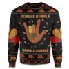 Gobble Gobble Bird Hand Sign For Bird Lovers Ugly Christmas Sweater