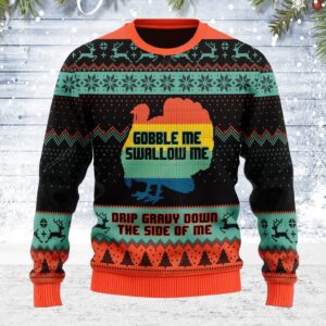 Gobble Me Swallow Me Ugly Christmas Sweater