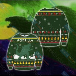Godzilla King Of The Monsters Ugly Christmas Sweater