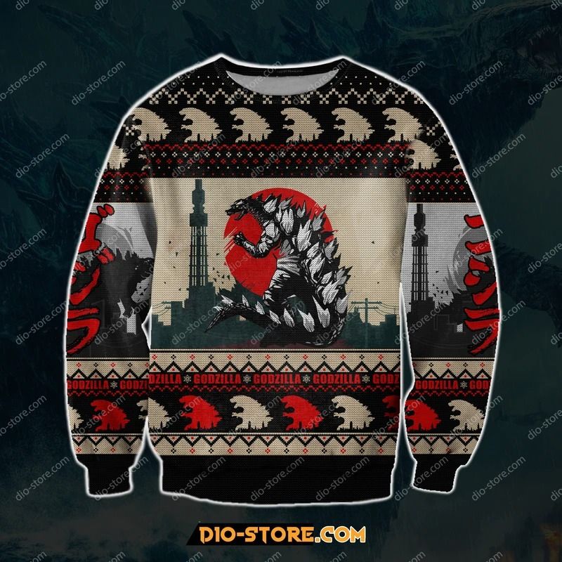 Godzilla ugly Christmas sweater sweatshirt Godzilla ugly Christmas sweater sweatshirt