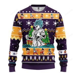 Goku Blue Dragon Ball Ugly Christmas Sweater