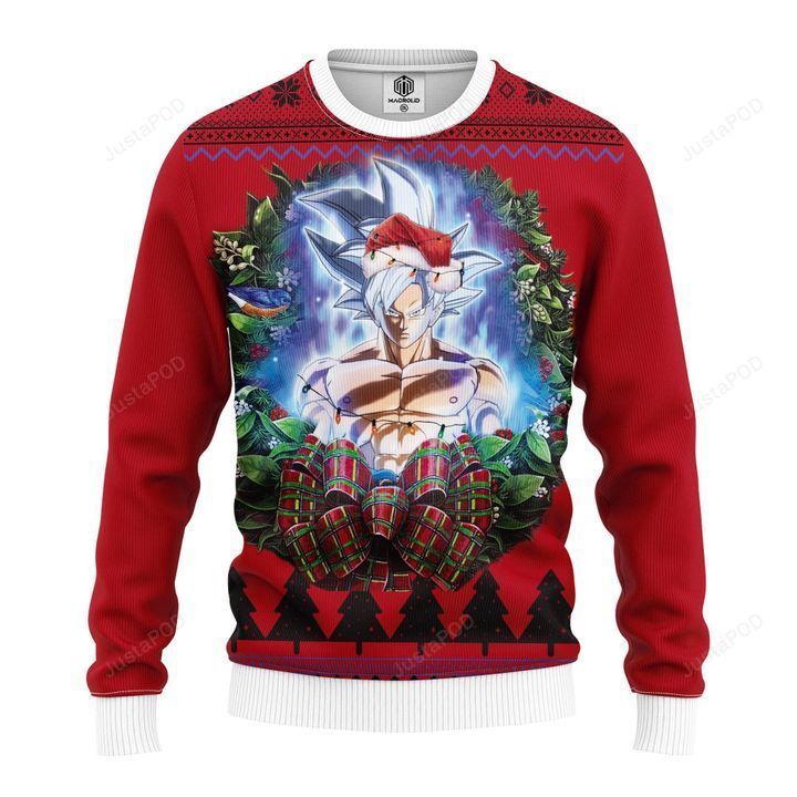 Goku Dragon Ball Vegeta Super Saiyan Noel Mc Ugly Sweater Goku Dragon Ball Vegeta Super Saiyan Noel Mc Ugly Sweater
