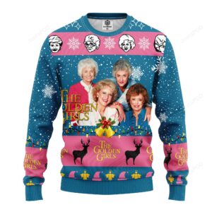 Golden Girls Blue Ugly Christmas Sweater