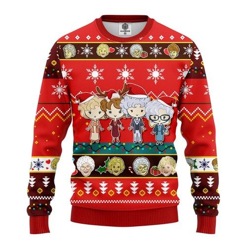 Golden Girls Christmas Ugly Sweater Golden Girls Christmas Ugly Sweater