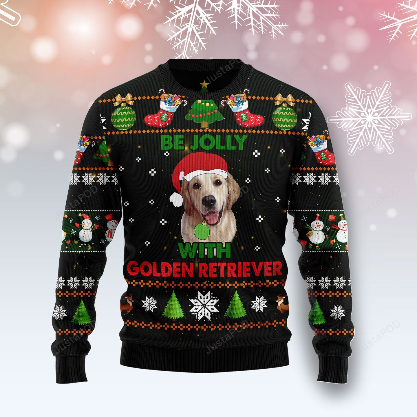 Golden Retriever Be Jolly Ugly Christmas Sweater Golden Retriever Be Jolly Ugly Christmas Sweater