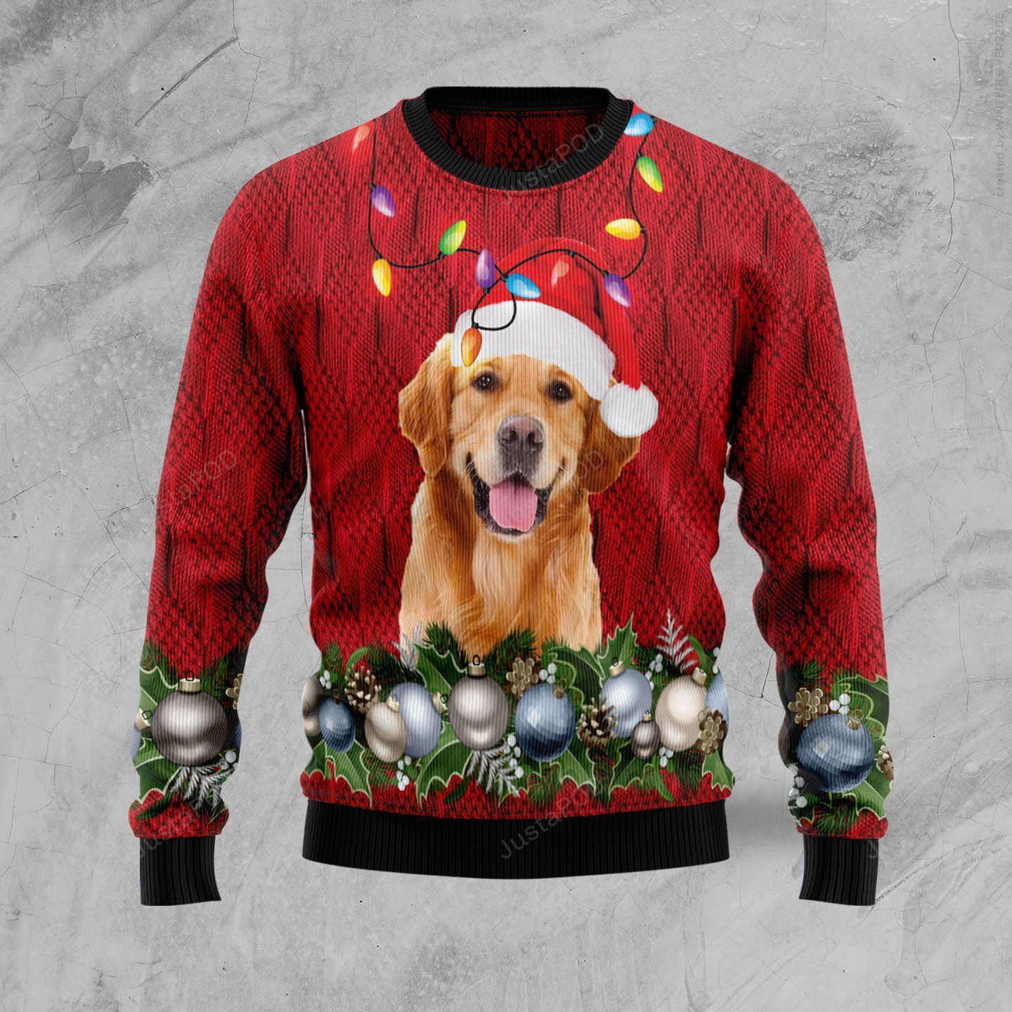 Golden Retriever Christmas Beauty Ugly Christmas Sweater Golden Retriever Christmas Beauty Ugly Christmas Sweater