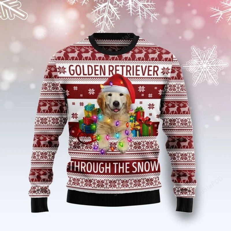 Golden Retriever Dog Christmas Ugly Christmas Sweater Golden Retriever Dog Christmas Ugly Christmas Sweater