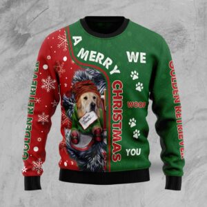 Golden Retriever Dog Ugly Christmas Sweater