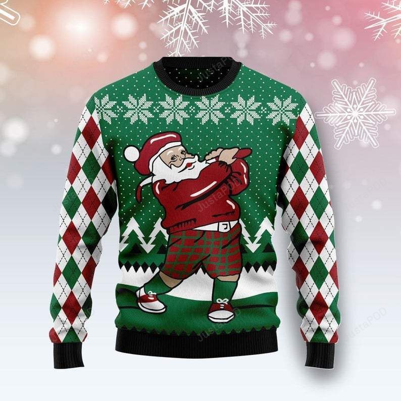 Golfer Santa Ugly Christmas Sweater Golfer Santa Ugly Christmas Sweater