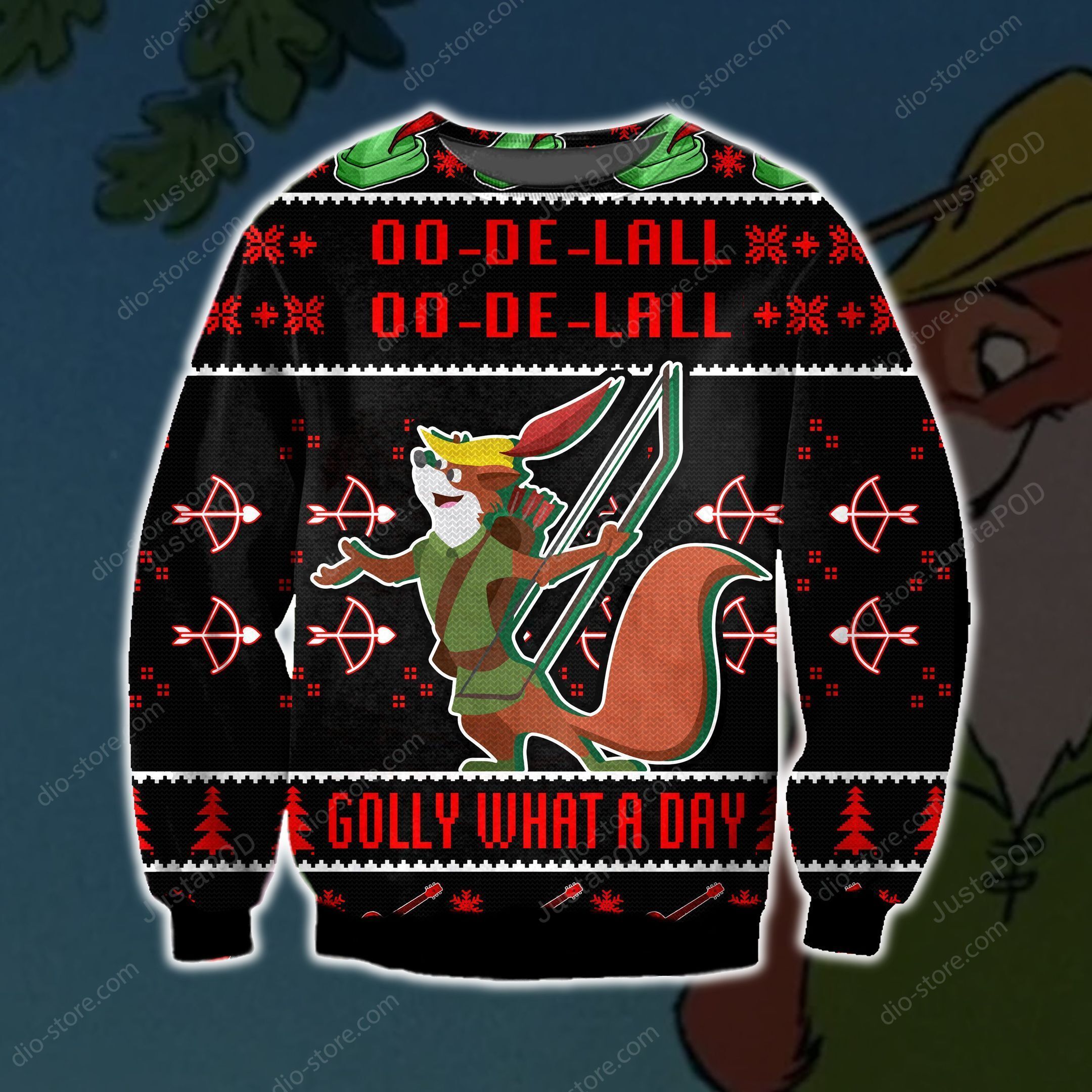 Golly What A Day- Robin Hood 3d Print Ugly Sweater Golly What A Day- Robin Hood 3d Print Ugly Sweater