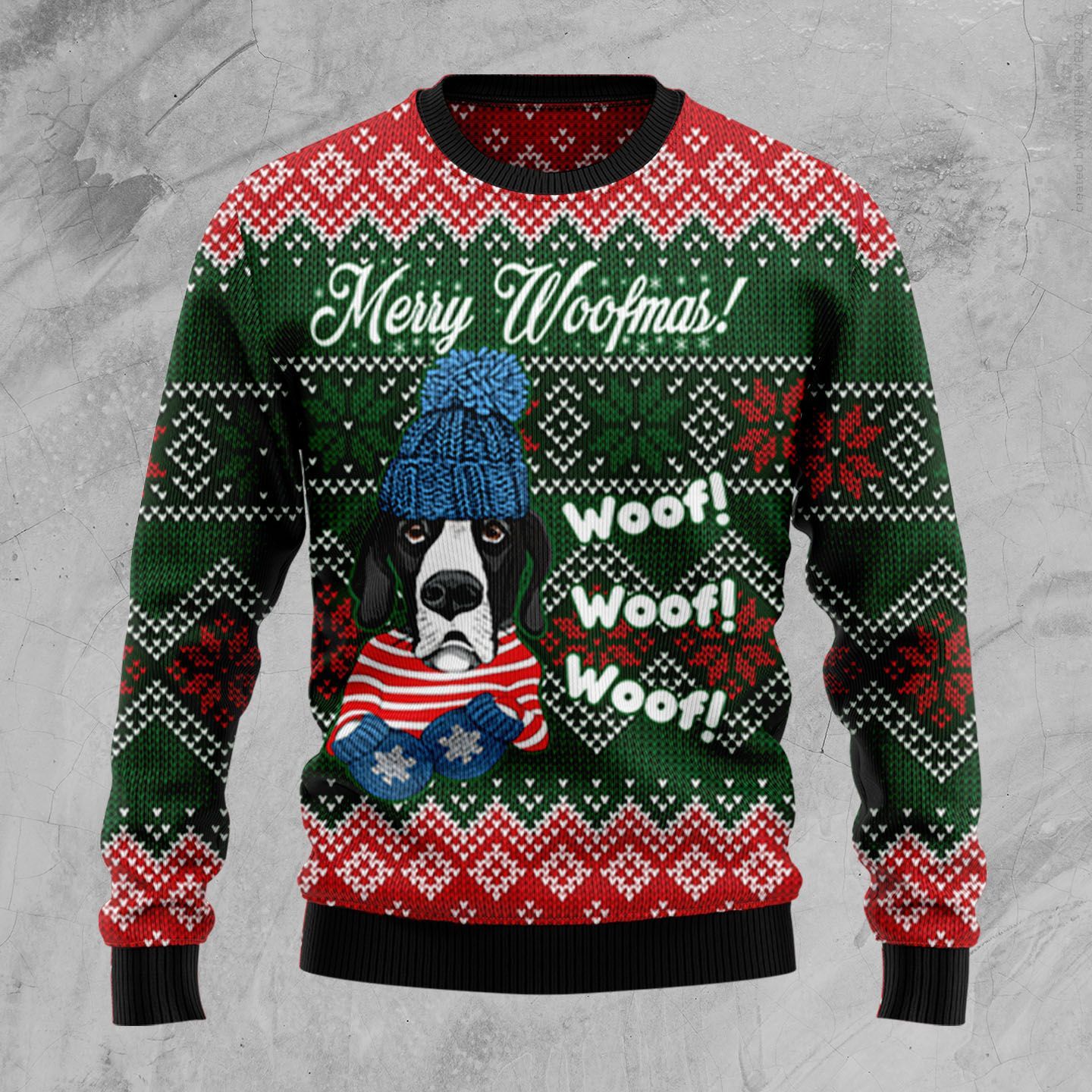 Great Dane Woofmas Ugly Christmas Sweater Great Dane Woofmas Ugly Christmas Sweater