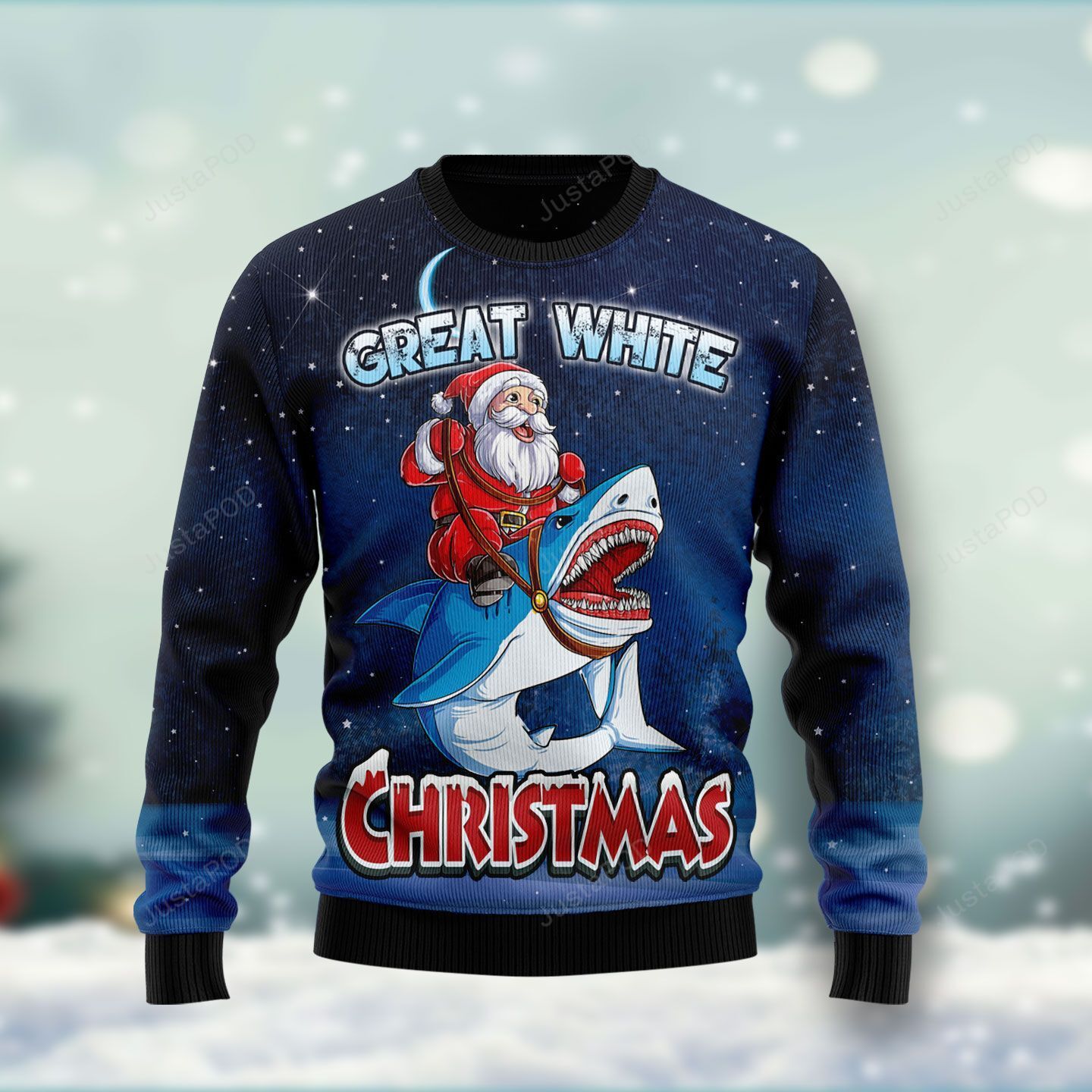 Great White Christmas Shark Ugly Christmas Sweater Great White Christmas Shark Ugly Christmas Sweater