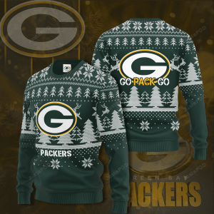 Green Bay Packers Go Pack Go Ugly Christmas Sweater