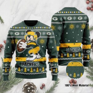 Green Bay Packers Mickey Mouse Funny Ugly Christmas Sweater