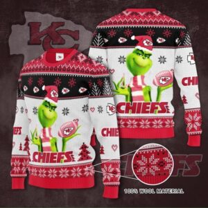 Grinch Kansas City Chiefs 3D Ugly Christmas Sweater