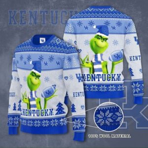 Grinch Kentucky Wildcats 3D Ugly Christmas Sweater