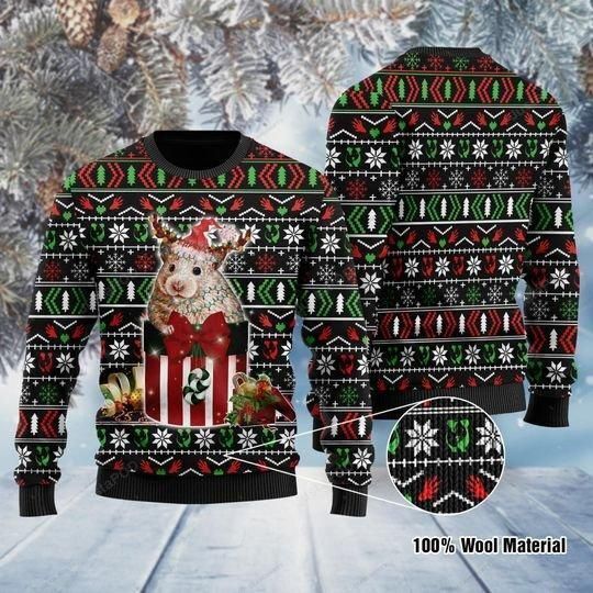 Guinea Pig In The Gift Box Ugly Christmas Sweater Guinea Pig In The Gift Box Ugly Christmas Sweater