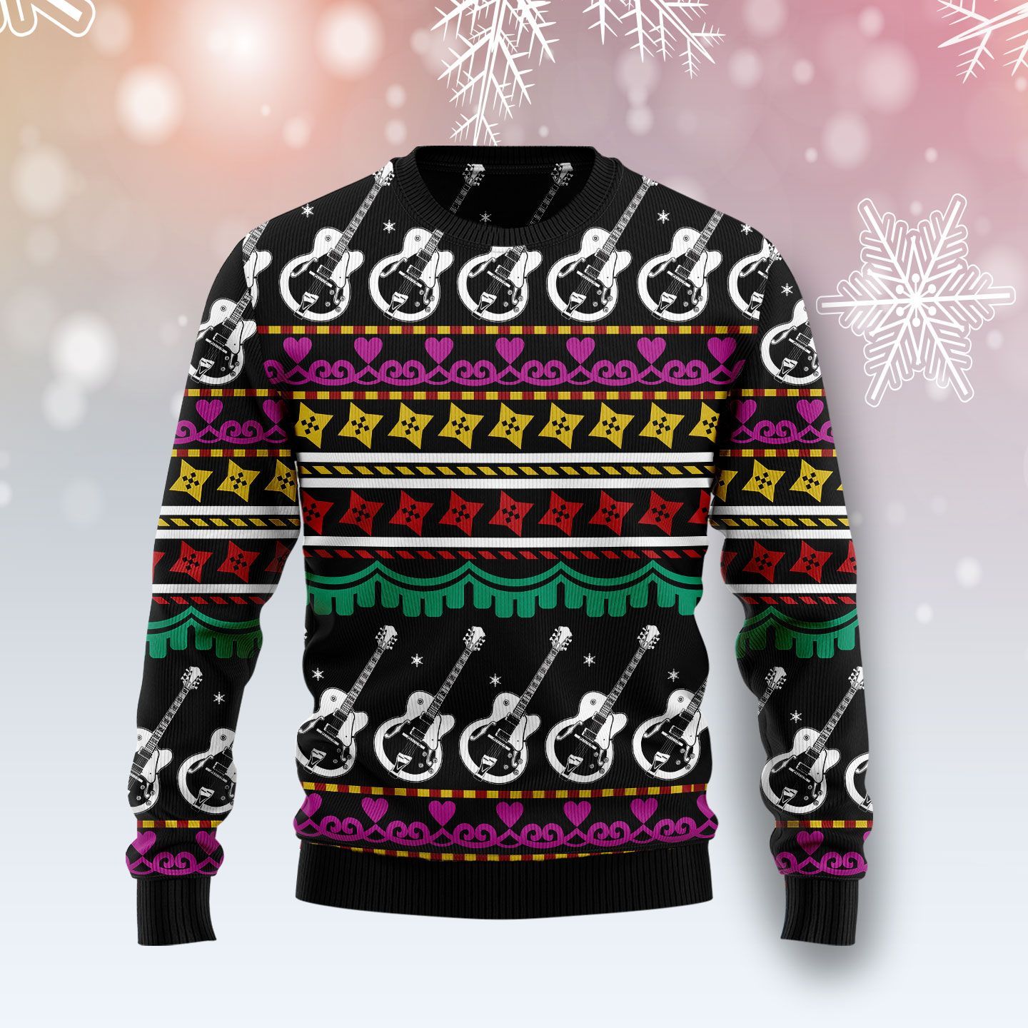 Guitar Christmas Christmas Ugly Sweater Guitar Christmas Christmas Ugly Sweater