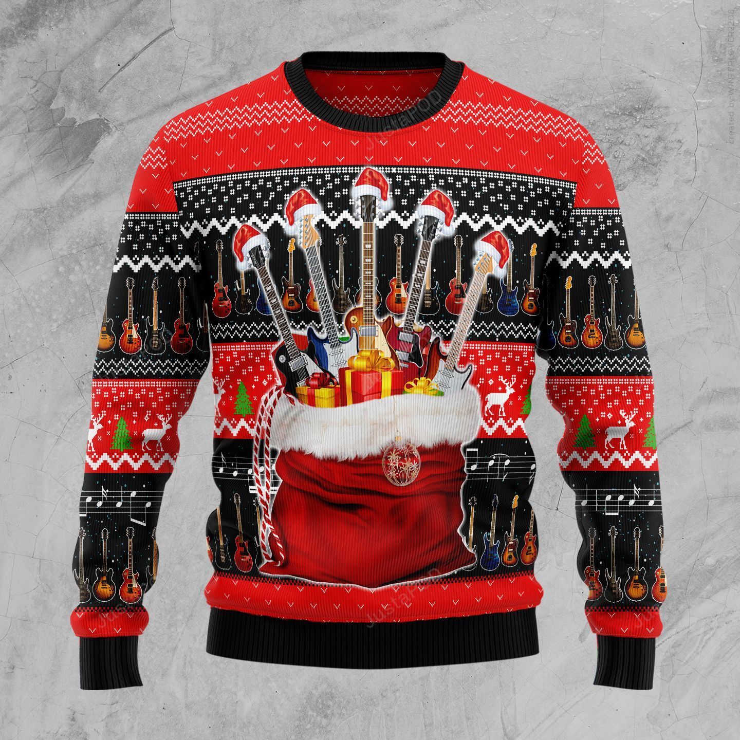 Guitar Xmas Ugly Christmas Sweater Guitar Xmas Ugly Christmas Sweater