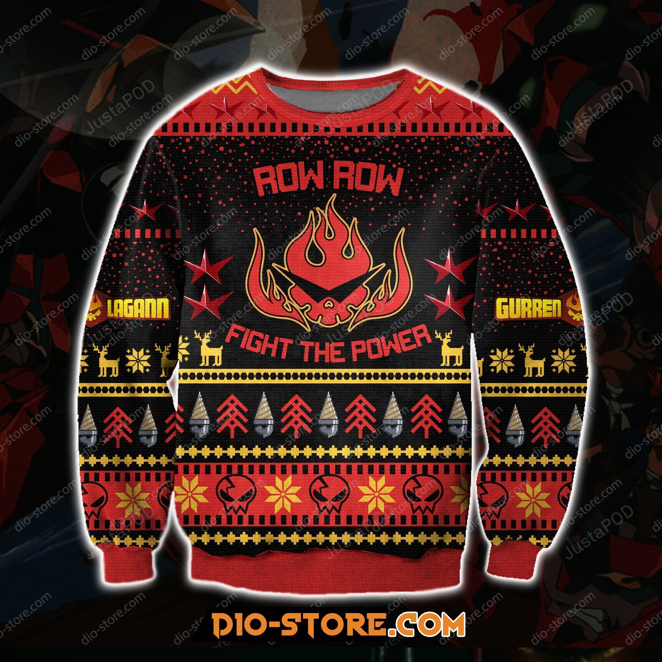 Gurren Lagann Knitting Pattern Ugly Christmas Sweater Gurren Lagann Knitting Pattern Ugly Christmas Sweater