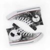 Halloween Jack Skellington Nightmare Before Christmas Custom Sneakers Tim Burton Canvas High Top Shoes