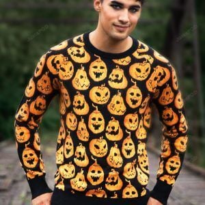 Halloween Pumpkin Ugly Christmas Sweater