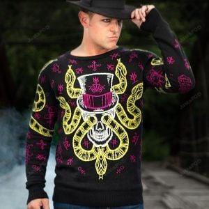 Halloween Voodoo Skull Ugly Christmas Sweater