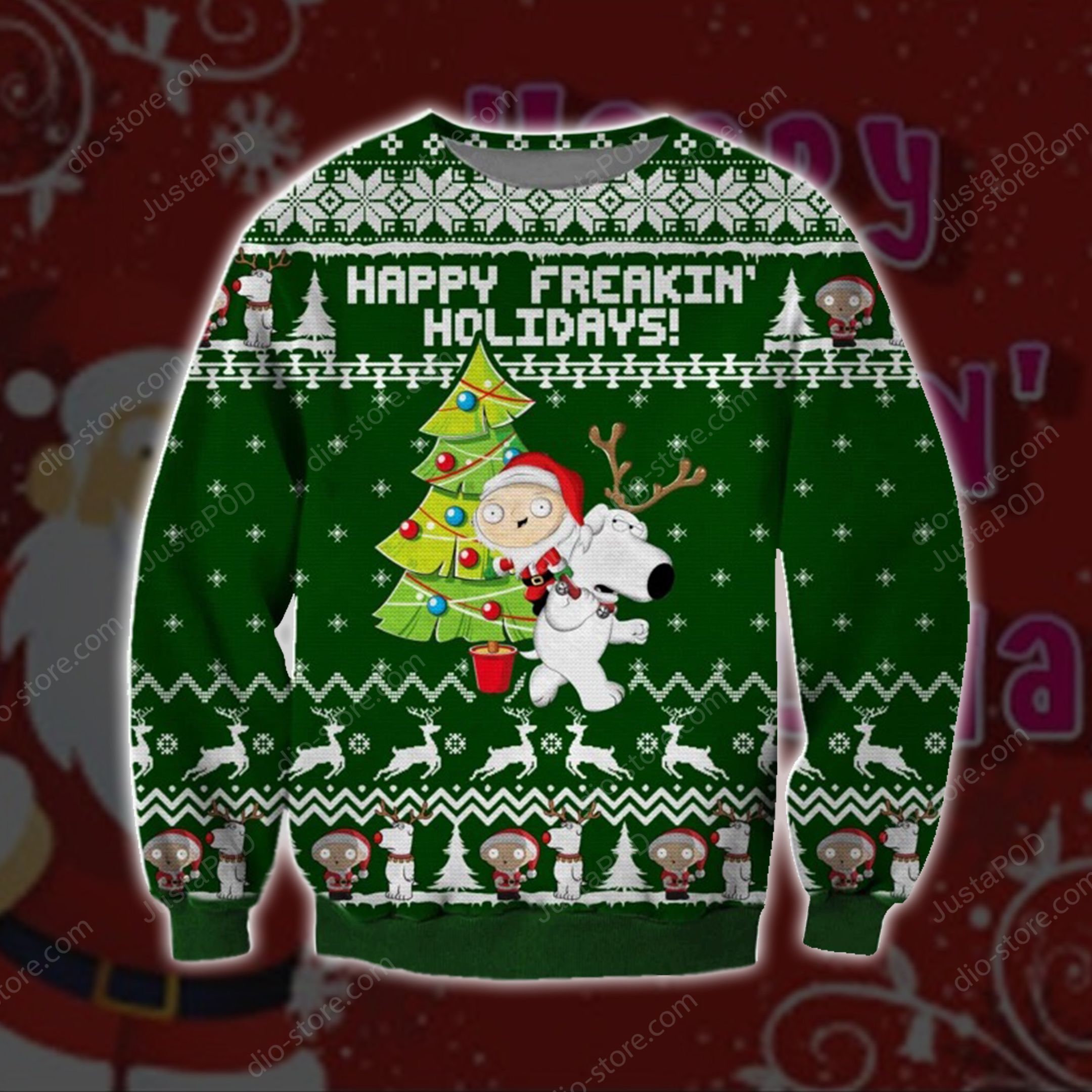 Happy Freakin Holidays Knitting Pattern For Unisex Ugly Christmas Sweater Happy Freakin Holidays Knitting Pattern For Unisex Ugly Christmas Sweater