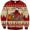 Happy Sloth With Christmas Gift Ugly Christmas Sweater