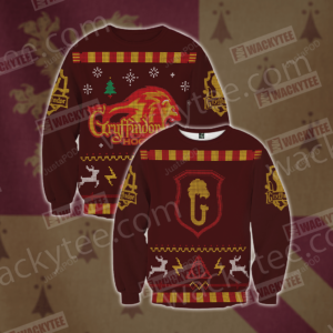 Harry Potter – Brave Like A Gryffindor Winter Style Ugly Christmas Sweater