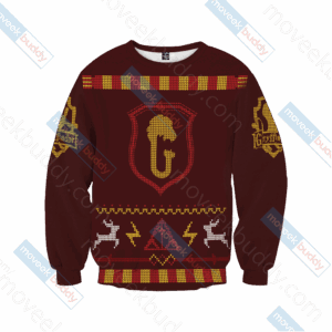 Harry Potter Brave Like A Gryffindor Winter Ugly Christmas Sweater