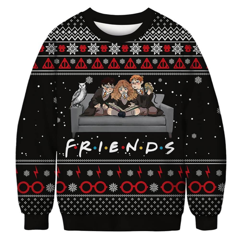 Harry Potter Friends For Unisex Ugly Christmas Sweater Harry Potter Friends For Unisex Ugly Christmas Sweater