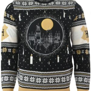Harry Potter Hogwarts Castle Candles LED Christmas Ugly Sweater