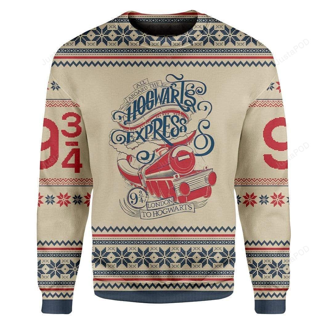 Harry Potter Hogwarts Express Ugly Christmas Sweater Harry Potter Hogwarts Express Ugly Christmas Sweater